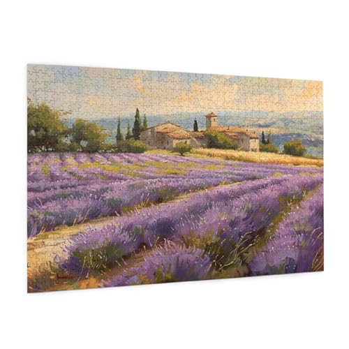 Puzzle Landschaft Puzzle 6000 Teile Lavendel Puzzles Erwachsene mit Geschenkbox, DIY Groß Holzpuzzle für Erwachsene,Geschicklichkeitsspiel für Die Ganze Familie Geschenke für Frauen 105 x 180 cm -328y von Zyupwjyy