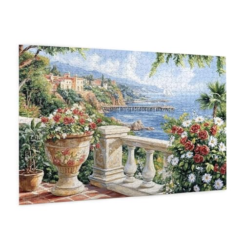 Puzzle Meer Puzzle 1500 Teile Landschaft Puzzles Erwachsene mit Geschenkbox, DIY Groß Holzpuzzle für Erwachsene, Geschicklichkeitsspiel für Die Ganze Familie Geschenke für Frauen 87 x 57 cm -424y von Zyupwjyy