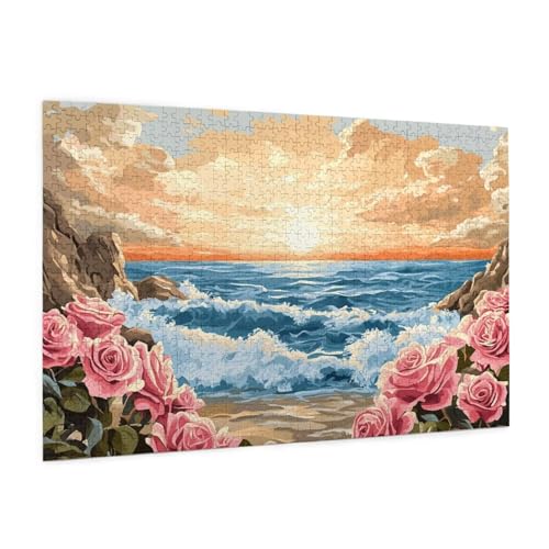 Puzzle Meer Puzzle 1500 Teile Rose Puzzles Erwachsene mit Geschenkbox,DIY Groß Holzpuzzle für Erwachsene,Geschicklichkeitsspiel für Die Ganze Familie Geschenke für Frauen,Puzzlegröße 87 x 57 cm -1596y Puzzle Meer Puzzle 1500 Teile Rose Puzzles Erwachsene mit Geschenkbox,DIY Groß Holzpuzzle für Erwachsene,Geschicklichkeitsspiel für Die Ganze Familie Geschenke für Frauen,Puzzlegröße 87 x 57 cm -1596y von Zyupwjyy
