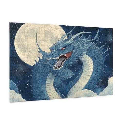 Puzzle Mond Puzzle 3000 Teile Drachen Puzzles Erwachsene mit Geschenkbox, DIY Groß Holzpuzzle für Erwachsene, Geschicklichkeitsspiel für Die Ganze Familie Geschenke für Frauen 81 x 122 cm -2333y von Zyupwjyy