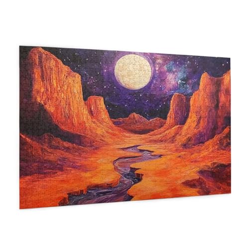Puzzle Mond Puzzle 6000 Teile Landschaft Puzzles Erwachsene mit Geschenkbox, DIY Groß Holzpuzzle für Erwachsene, Geschicklichkeitsspiel für Die Ganze Familie Geschenke für Frauen 105 x 180 cm -2332y von Zyupwjyy