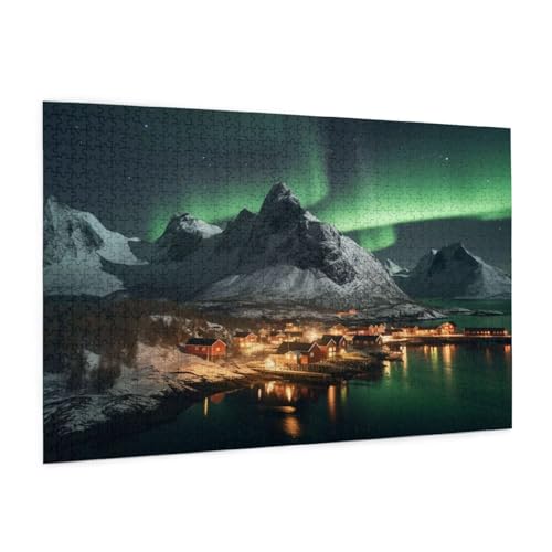 Puzzle Norwegen Puzzle 1500 Teile Nordlicht Puzzles Erwachsene mit Geschenkbox, DIY Groß Holzpuzzle für Erwachsene, Geschicklichkeitsspiel für Die Ganze Familie Geschenke für Frauen 87 x 57 cm -952y Puzzle Norwegen Puzzle 1500 Teile Nordlicht Puzzles Erwachsene mit Geschenkbox, DIY Groß Holzpuzzle für Erwachsene, Geschicklichkeitsspiel für Die Ganze Familie Geschenke für Frauen 87 x 57 cm -952y von Zyupwjyy
