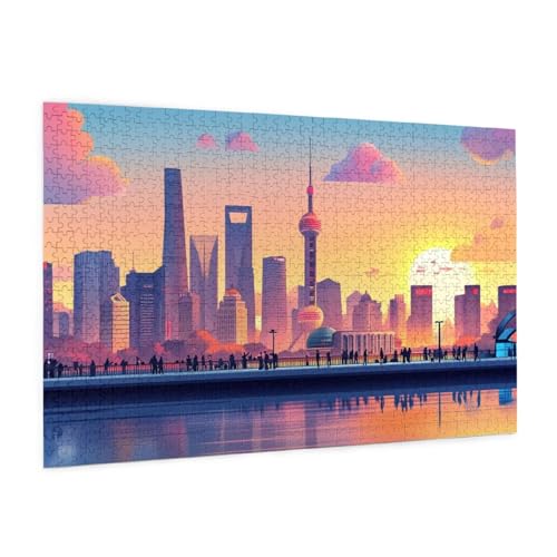 Puzzle Stadt Puzzle 3000 Teile Landschaft Puzzles Erwachsene mit Geschenkbox, DIY Groß Holzpuzzle für Erwachsene, Geschicklichkeitsspiel für Die Ganze Familie Geschenke für Frauen 81 x 122 cm -1187y von Zyupwjyy