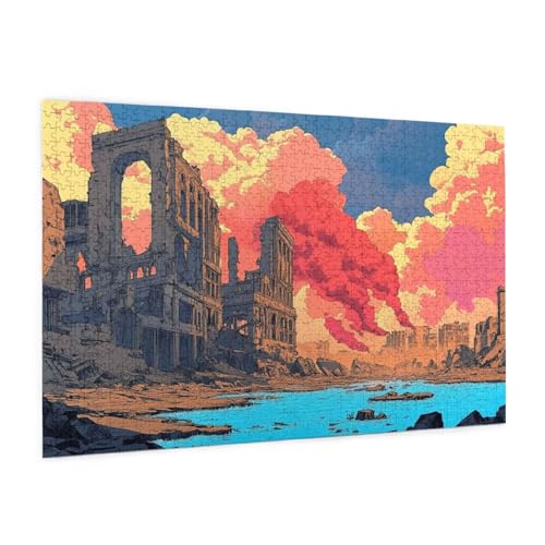 Puzzle Stadt Puzzle 6000 Teile Landschaft Puzzles Erwachsene mit Geschenkbox, DIY Groß Holzpuzzle für Erwachsene, Geschicklichkeitsspiel für Die Ganze Familie Geschenke für Frauen 105 x 180 cm -1190y von Zyupwjyy