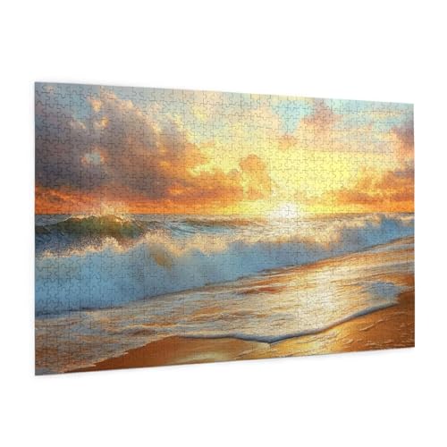 Puzzle Strand Puzzle 1500 Teile Untergehende Sonne Puzzles Erwachsene mit Geschenkbox, Groß Holzpuzzle für Erwachsene, Geschicklichkeitsspiel für Die Ganze Familie Geschenke für Frauen 87x57 cm -1653y Puzzle Strand Puzzle 1500 Teile Untergehende Sonne Puzzles Erwachsene mit Geschenkbox, Groß Holzpuzzle für Erwachsene, Geschicklichkeitsspiel für Die Ganze Familie Geschenke für Frauen 87x57 cm -1653y von Zyupwjyy