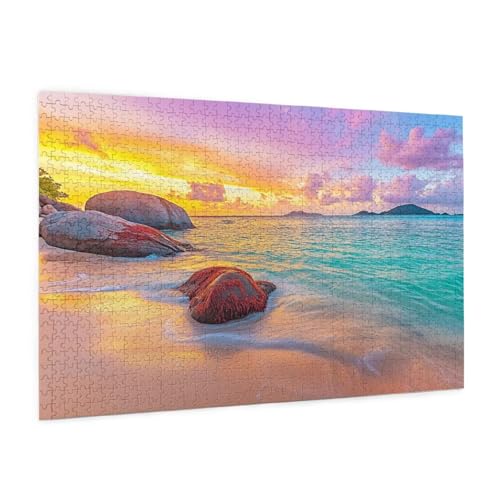 Puzzle Strand Puzzle 3000 Teile Landschaft Puzzles Erwachsene mit Geschenkbox, DIY Groß Holzpuzzle für Erwachsene, Geschicklichkeitsspiel für Die Ganze Familie Geschenke für Frauen 81 x 122 cm -445y von Zyupwjyy