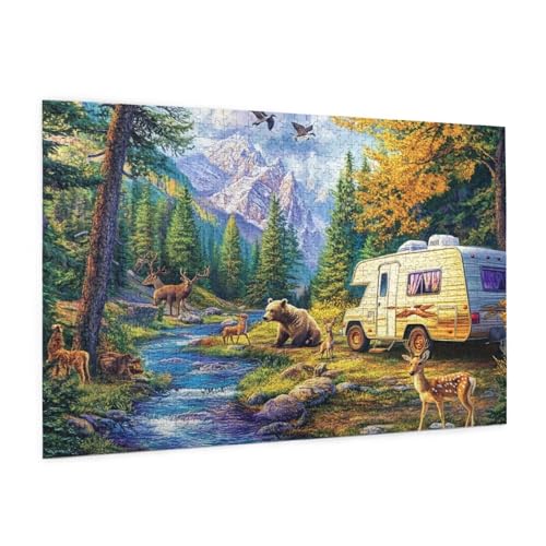 Puzzle Tier Puzzle 1500 Teile Wald Puzzles Erwachsene mit Geschenkbox, DIY Groß Holzpuzzle für Erwachsene,Geschicklichkeitsspiel für Die Ganze Familie Geschenke für Frauen,Puzzlegröße 87 x 57 cm -139y von Zyupwjyy