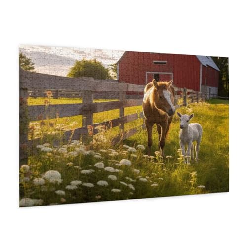 Puzzle Tier Puzzle 3000 Teile Bauernhof Puzzles Erwachsene mit Geschenkbox, DIY Groß Holzpuzzle für Erwachsene, Geschicklichkeitsspiel für Die Ganze Familie Geschenke für Frauen 81 x 122 cm -194y von Zyupwjyy