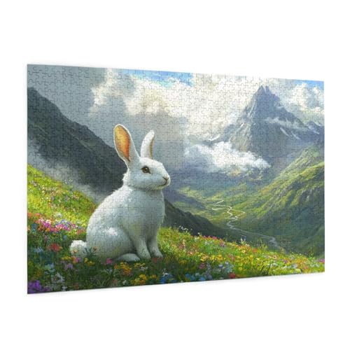 Puzzle Tier Puzzle 3000 Teile Kaninchen Puzzles Erwachsene mit Geschenkbox, DIY Groß Holzpuzzle für Erwachsene, Geschicklichkeitsspiel für Die Ganze Familie Geschenke für Frauen 81 x 122 cm -205y von Zyupwjyy