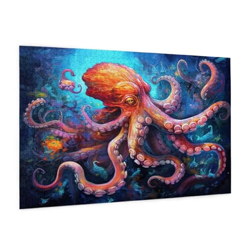 Puzzle Tier Puzzle 3000 Teile Oktopus Puzzles Erwachsene mit Geschenkbox, DIY Groß Holzpuzzle für Erwachsene, Geschicklichkeitsspiel für Die Ganze Familie Geschenke für Frauen 81 x 122 cm -222y von Zyupwjyy