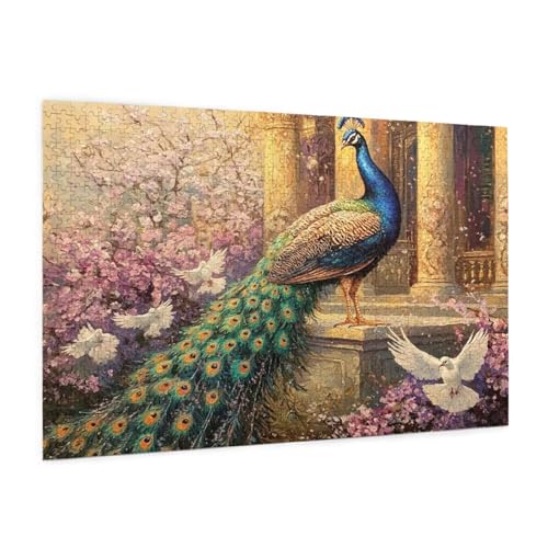 Puzzle Tier Puzzle 3000 Teile Pfau Puzzles Erwachsene mit Geschenkbox, DIY Groß Holzpuzzle für Erwachsene, Geschicklichkeitsspiel für Die Ganze Familie Geschenke für Frauen,Wanddeko 81 x 122 cm -1346y von Zyupwjyy