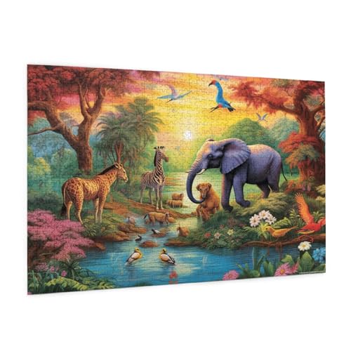 Puzzle Tier Puzzle 3000 Teile Wald Puzzles Erwachsene mit Geschenkbox,DIY Groß Holzpuzzle für Erwachsene,Geschicklichkeitsspiel für Die Ganze Familie Geschenke für Frauen,Puzzlegröße 81 x 122 cm -138y von Zyupwjyy