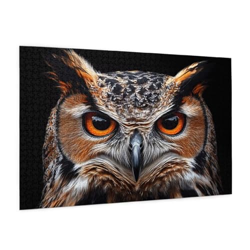 Puzzle Tier Puzzle 500 Teile Eule Puzzles Erwachsene mit Geschenkbox, DIY Groß Holzpuzzle für Erwachsene,Geschicklichkeitsspiel für Die Ganze Familie Geschenke für Frauen, Puzzlegröße 52 x 38 cm -187y von Zyupwjyy