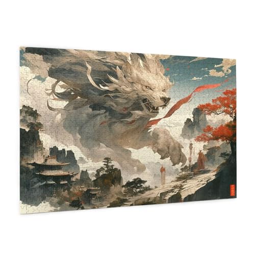 Puzzle Tier Puzzle 6000 Teile Wolf Puzzles Erwachsene mit Geschenkbox, DIY Groß Holzpuzzle für Erwachsene, Geschicklichkeitsspiel für Die Ganze Familie Geschenke für Frauen 105 x 180 cm -1351y von Zyupwjyy
