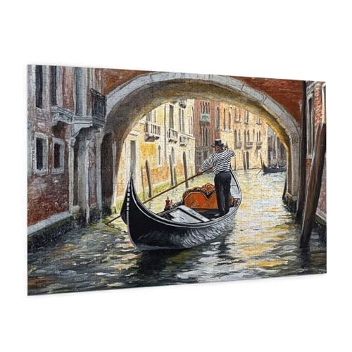Puzzle Venedig Puzzle 500 Teile Landschaft Puzzles Erwachsene mit Geschenkbox, DIY Groß Holzpuzzle für Erwachsene, Geschicklichkeitsspiel für Die Ganze Familie Geschenke für Frauen 52 x 38 cm -1006y von Zyupwjyy