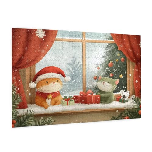 Puzzle Weihnachten Puzzle 3000 Teile Tier Puzzles Erwachsene mit Geschenkbox, DIY Groß Holzpuzzle für Erwachsene, Geschicklichkeitsspiel für Die Ganze Familie Geschenke für Frauen 81 x 122 cm -2270y von Zyupwjyy