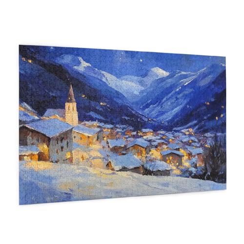 Puzzle Winter Puzzle 6000 Teile Stadt Puzzles Erwachsene mit Geschenkbox, DIY Groß Holzpuzzle für Erwachsene, Geschicklichkeitsspiel für Die Ganze Familie Geschenke für Frauen 105 x 180 cm -101y von Zyupwjyy