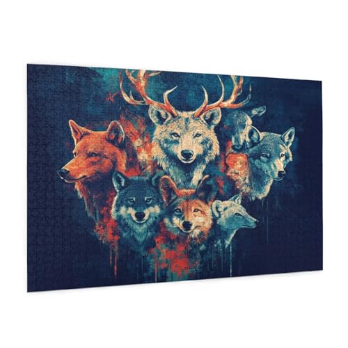 Puzzle Wolf Puzzle 500 Teile Tier Puzzles Erwachsene mit Geschenkbox, DIY Groß Holzpuzzle für Erwachsene,Geschicklichkeitsspiel für Die Ganze Familie Geschenke für Frauen, Puzzlegröße 52 x 38 cm -793y Puzzle Wolf Puzzle 500 Teile Tier Puzzles Erwachsene mit Geschenkbox, DIY Groß Holzpuzzle für Erwachsene,Geschicklichkeitsspiel für Die Ganze Familie Geschenke für Frauen, Puzzlegröße 52 x 38 cm -793y von Zyupwjyy