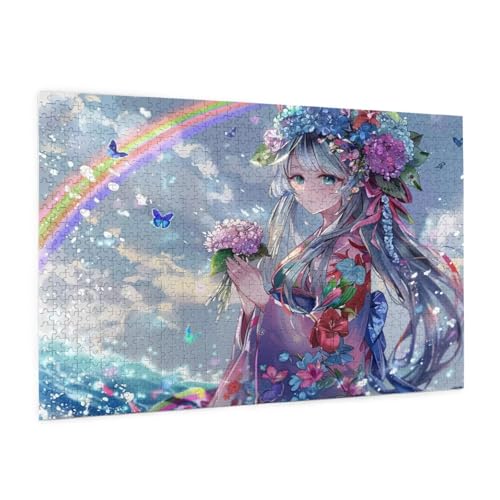 Regenbogen Puzzle 1000 Teile Erwachsene Puzzle Mädchen Muster Design mit Geschenkbox-Verpackung als Geschenk für Frauen, Anspruchsvolle Familienaktivität für Anfänger, Zimmer Deko 75 x 50 cm -1163y Regenbogen Puzzle 1000 Teile Erwachsene Puzzle Mädchen Muster Design mit Geschenkbox-Verpackung als Geschenk für Frauen, Anspruchsvolle Familienaktivität für Anfänger, Zimmer Deko 75 x 50 cm -1163y von Zyupwjyy