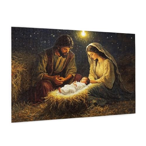 Religion Puzzles 2000 Teile Erwachsene Puzzle Christus Muster Design mit Geschenkbox-Verpackung als Geschenk für Frauen, Anspruchsvolle Familienaktivität für Anfänger, Zimmer Deko 99 x 70 cm -2357y von Zyupwjyy