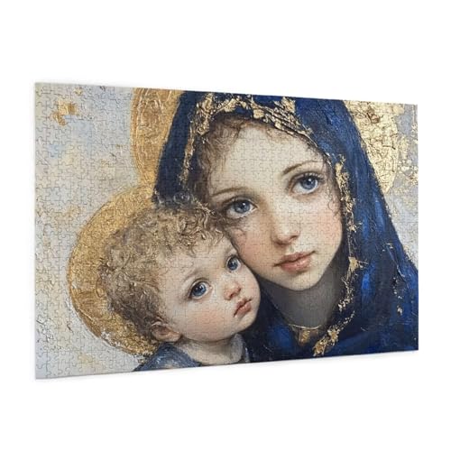 Religion Puzzles 300 Teile Erwachsene Puzzle Frau Muster Design mit Geschenkbox-Verpackung als Geschenk für Frauen, Anspruchsvolle Familienaktivität für Anfänger, Zimmer Deko 40 x 28 cm -2358y von Zyupwjyy