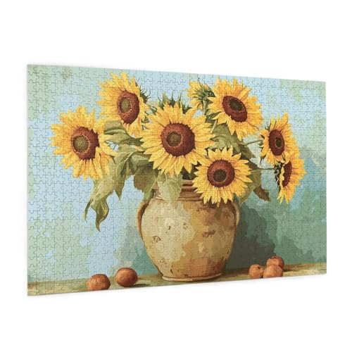 Retro Puzzle 2000 Teile Erwachsene Puzzle Sonnenblume Muster Design mit Geschenkbox-Verpackung als Geschenk für Frauen, Anspruchsvolle Familienaktivität für Anfänger, Zimmer Deko 99 x 70 cm -1524y Retro Puzzle 2000 Teile Erwachsene Puzzle Sonnenblume Muster Design mit Geschenkbox-Verpackung als Geschenk für Frauen, Anspruchsvolle Familienaktivität für Anfänger, Zimmer Deko 99 x 70 cm -1524y von Zyupwjyy