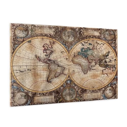 Retro Puzzle 2000 Teile Erwachsene Puzzle Weltkarte Muster Design mit Geschenkbox-Verpackung als Geschenk für Frauen, Anspruchsvolle Familienaktivität für Anfänger, Zimmer Deko 99 x 70 cm -1519y Retro Puzzle 2000 Teile Erwachsene Puzzle Weltkarte Muster Design mit Geschenkbox-Verpackung als Geschenk für Frauen, Anspruchsvolle Familienaktivität für Anfänger, Zimmer Deko 99 x 70 cm -1519y von Zyupwjyy