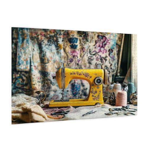 Retro Puzzle 5000 Teile Erwachsene Puzzle Nähmaschine Muster Design mit Geschenkbox-Verpackung als Geschenk für Frauen, Anspruchsvolle Familienaktivität für Anfänger, Zimmer Deko 105 x 156 cm -1481y Retro Puzzle 5000 Teile Erwachsene Puzzle Nähmaschine Muster Design mit Geschenkbox-Verpackung als Geschenk für Frauen, Anspruchsvolle Familienaktivität für Anfänger, Zimmer Deko 105 x 156 cm -1481y von Zyupwjyy