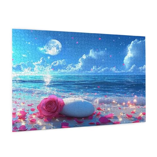Rose Puzzle 300 Teile Erwachsene Puzzle Meer Muster Design mit Geschenkbox-Verpackung als Geschenk für Frauen, Anspruchsvolle Familienaktivität für Erwachsene Anfänger, Zimmer Deko 40 x 28 cm -917y Rose Puzzle 300 Teile Erwachsene Puzzle Meer Muster Design mit Geschenkbox-Verpackung als Geschenk für Frauen, Anspruchsvolle Familienaktivität für Erwachsene Anfänger, Zimmer Deko 40 x 28 cm -917y von Zyupwjyy