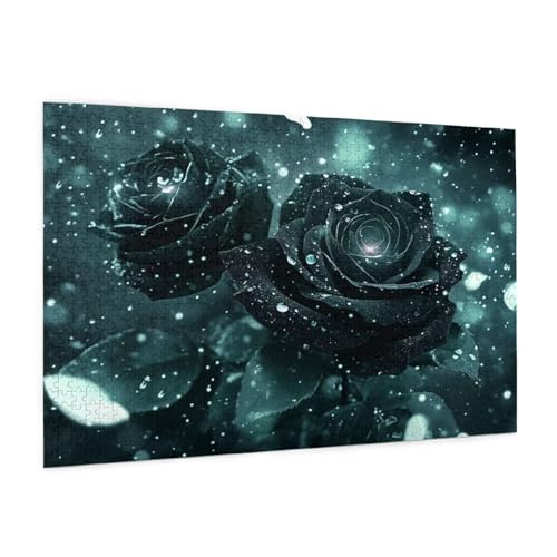 Rose Puzzle 5000 Teile Erwachsene Puzzle Schneeflocke Muster Design mit Geschenkbox-Verpackung als Geschenk für Frauen, Anspruchsvolle Familienaktivität für Anfänger, Zimmer Deko 105 x 156 cm -2145y von Zyupwjyy