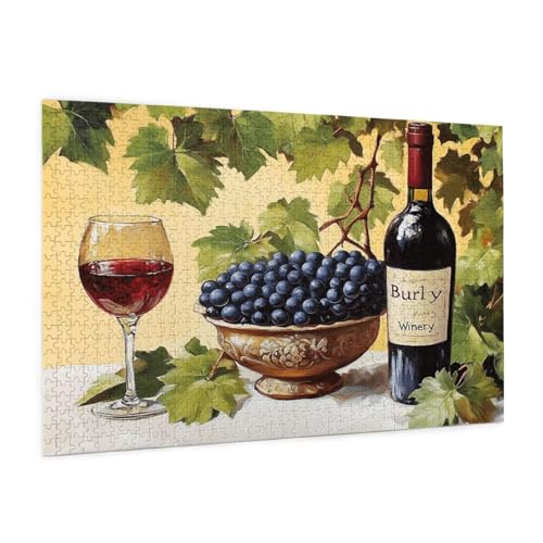 Rotwein Puzzle 2000 Teile Erwachsene Puzzle Obst Muster Design mit Geschenkbox-Verpackung als Geschenk für Frauen, Anspruchsvolle Familienaktivität für Anfänger, Zimmer Deko 99 x 70 cm -1677y Rotwein Puzzle 2000 Teile Erwachsene Puzzle Obst Muster Design mit Geschenkbox-Verpackung als Geschenk für Frauen, Anspruchsvolle Familienaktivität für Anfänger, Zimmer Deko 99 x 70 cm -1677y von Zyupwjyy
