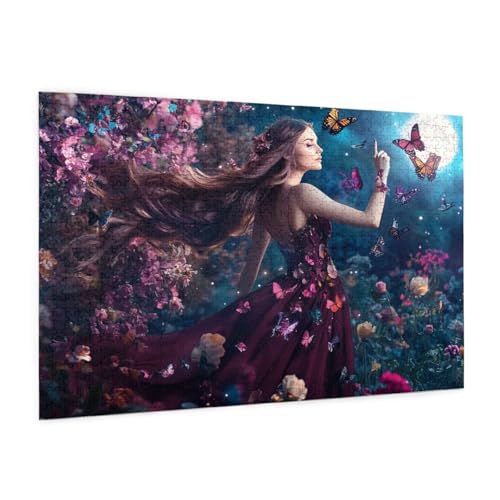 Schmetterling Puzzle 1000 Teile Erwachsene Puzzle Mädchen Muster Design mit Geschenkbox-Verpackung als Geschenk für Frauen, Anspruchsvolle Familienaktivität für Anfänger, Zimmer Deko 75 x 50 cm -468y Schmetterling Puzzle 1000 Teile Erwachsene Puzzle Mädchen Muster Design mit Geschenkbox-Verpackung als Geschenk für Frauen, Anspruchsvolle Familienaktivität für Anfänger, Zimmer Deko 75 x 50 cm -468y von Zyupwjyy