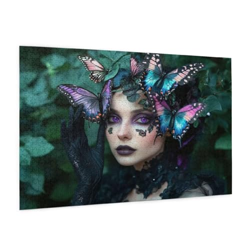 Schmetterling Puzzle 2000 Teile Erwachsene Puzzle Frau Muster Design mit Geschenkbox-Verpackung als Geschenk für Frauen, Anspruchsvolle Familienaktivität für Anfänger, Zimmer Deko 99 x 70 cm -1710y Schmetterling Puzzle 2000 Teile Erwachsene Puzzle Frau Muster Design mit Geschenkbox-Verpackung als Geschenk für Frauen, Anspruchsvolle Familienaktivität für Anfänger, Zimmer Deko 99 x 70 cm -1710y von Zyupwjyy