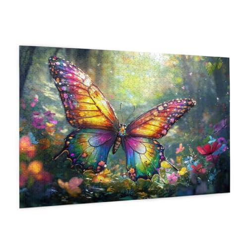 Schmetterling Puzzle 2000 Teile Erwachsene Puzzle Wald Muster Design mit Geschenkbox-Verpackung als Geschenk für Frauen, Anspruchsvolle Familienaktivität für Anfänger, Zimmer Deko 99 x 70 cm -1682y Schmetterling Puzzle 2000 Teile Erwachsene Puzzle Wald Muster Design mit Geschenkbox-Verpackung als Geschenk für Frauen, Anspruchsvolle Familienaktivität für Anfänger, Zimmer Deko 99 x 70 cm -1682y von Zyupwjyy