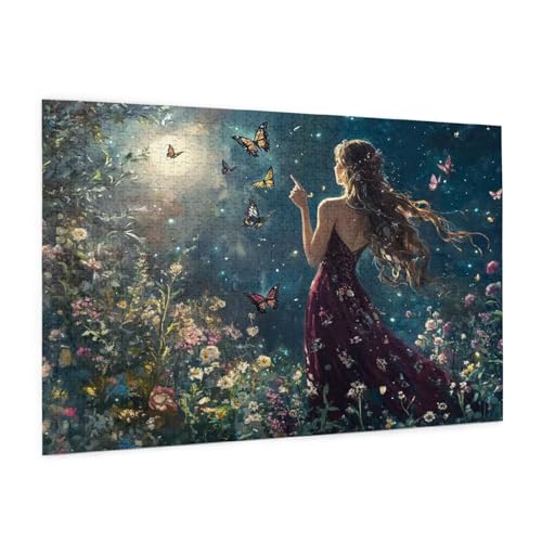 Schmetterling Puzzle 300 Teile Erwachsene Puzzle Frau Muster Design mit Geschenkbox-Verpackung als Geschenk für Frauen, Anspruchsvolle Familienaktivität für Anfänger, Zimmer Deko 40 x 28 cm -1711y Schmetterling Puzzle 300 Teile Erwachsene Puzzle Frau Muster Design mit Geschenkbox-Verpackung als Geschenk für Frauen, Anspruchsvolle Familienaktivität für Anfänger, Zimmer Deko 40 x 28 cm -1711y von Zyupwjyy