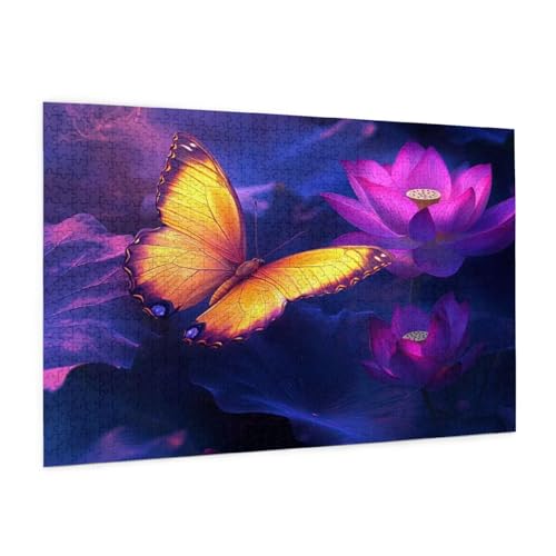 Schmetterling Puzzle 300 Teile Erwachsene Puzzle Lotus Muster Design mit Geschenkbox-Verpackung als Geschenk für Frauen, Anspruchsvolle Familienaktivität für Anfänger, Zimmer Deko 40 x 28 cm -1689y Schmetterling Puzzle 300 Teile Erwachsene Puzzle Lotus Muster Design mit Geschenkbox-Verpackung als Geschenk für Frauen, Anspruchsvolle Familienaktivität für Anfänger, Zimmer Deko 40 x 28 cm -1689y von Zyupwjyy