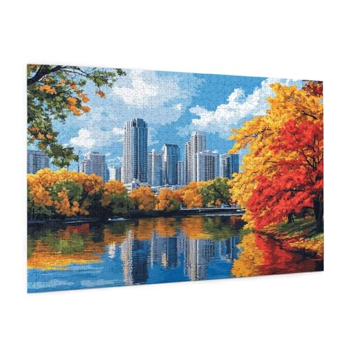Stadt Puzzle 1000 Teile Erwachsene Puzzle Landschaft Muster Design mit Geschenkbox-Verpackung als Geschenk für Frauen, Anspruchsvolle Familienaktivität für Anfänger, Zimmer Deko 75 x 50 cm -1183y Stadt Puzzle 1000 Teile Erwachsene Puzzle Landschaft Muster Design mit Geschenkbox-Verpackung als Geschenk für Frauen, Anspruchsvolle Familienaktivität für Anfänger, Zimmer Deko 75 x 50 cm -1183y von Zyupwjyy