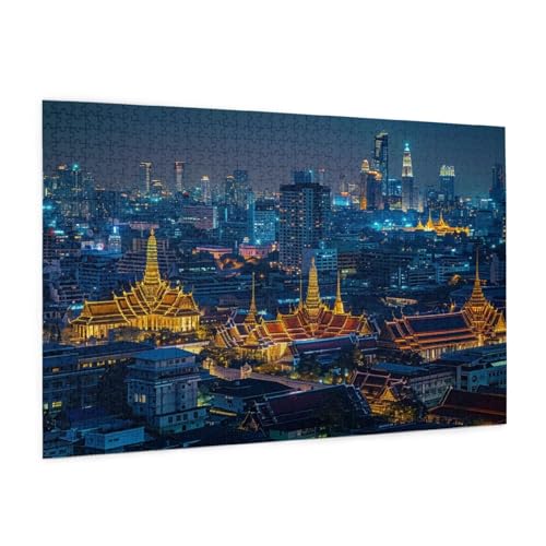 Stadt Puzzle 2000 Teile Erwachsene Puzzle Nachtansicht Muster Design mit Geschenkbox-Verpackung als Geschenk für Frauen, Anspruchsvolle Familienaktivität für Anfänger, Zimmer Deko 99 x 70 cm -1194y von Zyupwjyy