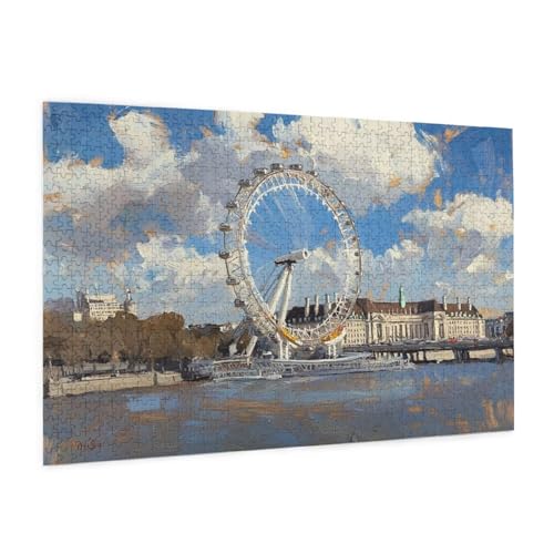Stadt Puzzle 2000 Teile Erwachsene Puzzle Riesenrad Muster Design mit Geschenkbox-Verpackung als Geschenk für Frauen, Anspruchsvolle Familienaktivität für Anfänger, Zimmer Deko 99 x 70 cm -1191y Stadt Puzzle 2000 Teile Erwachsene Puzzle Riesenrad Muster Design mit Geschenkbox-Verpackung als Geschenk für Frauen, Anspruchsvolle Familienaktivität für Anfänger, Zimmer Deko 99 x 70 cm -1191y von Zyupwjyy