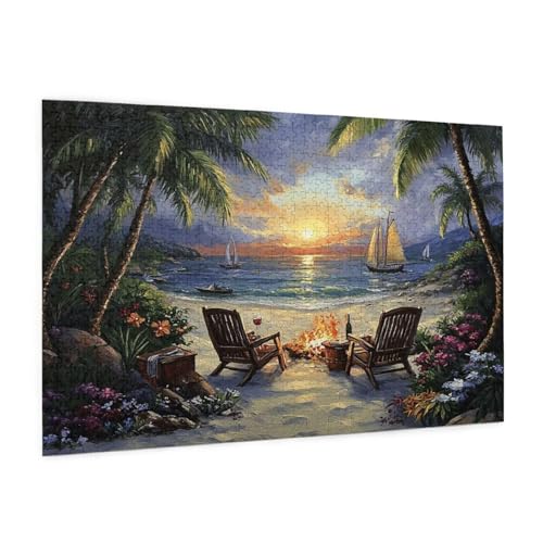 Strand Puzzle 1000 Teile Erwachsene Puzzle Lagerfeuer Muster Design mit Geschenkbox-Verpackung als Geschenk für Frauen, Anspruchsvolle Familienaktivität für Anfänger, Zimmer Deko 75 x 50 cm -1646y Strand Puzzle 1000 Teile Erwachsene Puzzle Lagerfeuer Muster Design mit Geschenkbox-Verpackung als Geschenk für Frauen, Anspruchsvolle Familienaktivität für Anfänger, Zimmer Deko 75 x 50 cm -1646y von Zyupwjyy