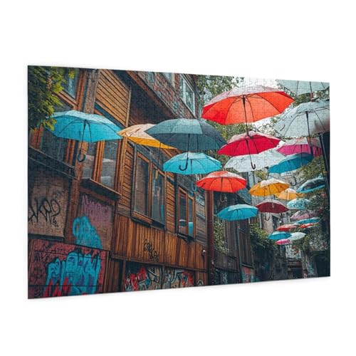 Straße Puzzle 300 Teile Erwachsene Puzzle Landschaft Muster Design mit Geschenkbox-Verpackung als Geschenk für Frauen, Anspruchsvolle Familienaktivität für Anfänger, Zimmer Deko 40 x 28 cm -1899y von Zyupwjyy