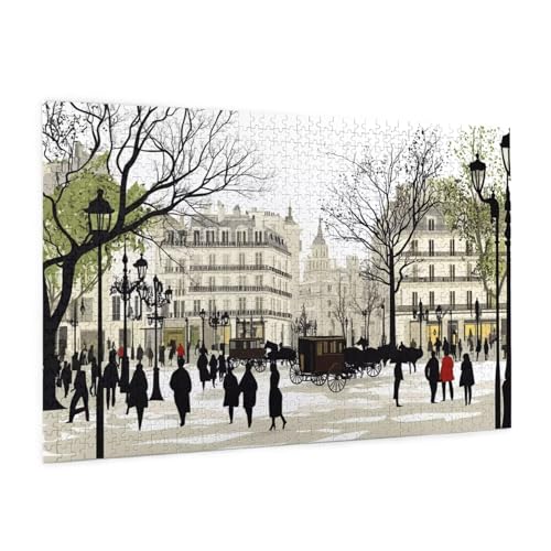 Straße Puzzle 300 Teile Erwachsene Puzzle Paris Muster Design mit Geschenkbox-Verpackung als Geschenk für Frauen, Anspruchsvolle Familienaktivität für Anfänger, Zimmer Deko 40 x 28 cm -1901y Straße Puzzle 300 Teile Erwachsene Puzzle Paris Muster Design mit Geschenkbox-Verpackung als Geschenk für Frauen, Anspruchsvolle Familienaktivität für Anfänger, Zimmer Deko 40 x 28 cm -1901y von Zyupwjyy
