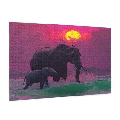 Tier Puzzle 1000 Teile Erwachsene Puzzle Elefant Muster Design mit Geschenkbox-Verpackung als Geschenk für Frauen, Anspruchsvolle Familienaktivität für Anfänger, Zimmer Deko 75 x 50 cm -1317y Tier Puzzle 1000 Teile Erwachsene Puzzle Elefant Muster Design mit Geschenkbox-Verpackung als Geschenk für Frauen, Anspruchsvolle Familienaktivität für Anfänger, Zimmer Deko 75 x 50 cm -1317y von Zyupwjyy