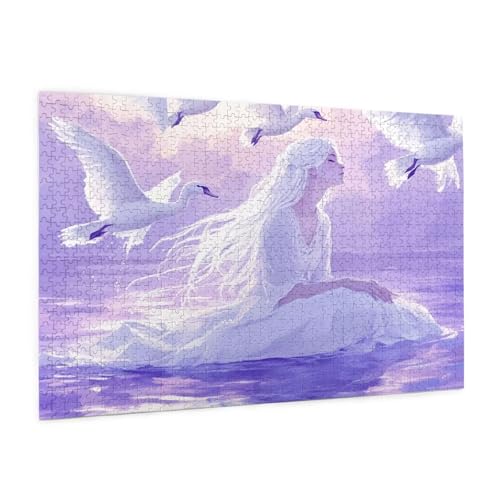Tier Puzzle 1000 Teile Erwachsene Puzzle Mädchen Muster Design mit Geschenkbox-Verpackung als Geschenk für Frauen, Anspruchsvolle Familienaktivität für Anfänger, Zimmer Deko 75 x 50 cm -196y von Zyupwjyy