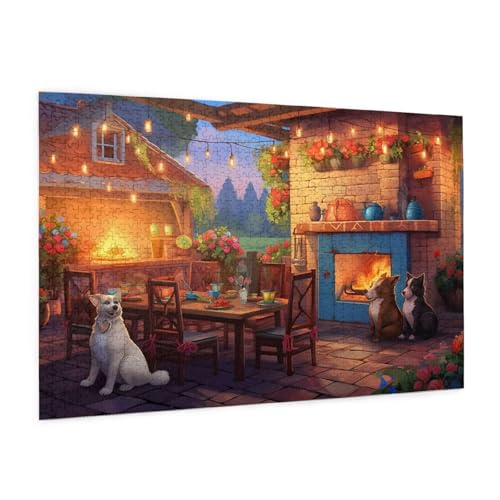 Tier Puzzle 1000 Teile Erwachsene Puzzle Urlaub Muster Design mit Geschenkbox-Verpackung als Geschenk für Frauen, Anspruchsvolle Familienaktivität für Erwachsene Anfänger,Zimmer Deko 75 x 50 cm -142y von Zyupwjyy