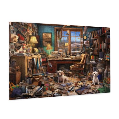 Tier Puzzle 2000 Teile Erwachsene Puzzle Haus Muster Design mit Geschenkbox-Verpackung als Geschenk für Frauen, Anspruchsvolle Familienaktivität für Erwachsene Anfänger, Zimmer Deko 99 x 70 cm -143y von Zyupwjyy