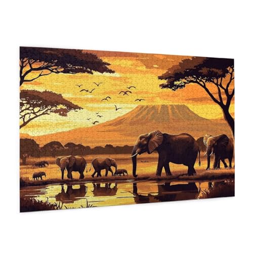 Tier Puzzle 2000 Teile Erwachsene Puzzle Untergehende Sonne Muster Design mit Geschenkbox-Verpackung als Geschenk für Frauen, Anspruchsvolle Familienaktivität für Anfänger,Zimmer Deko 99x70 cm -1358y Tier Puzzle 2000 Teile Erwachsene Puzzle Untergehende Sonne Muster Design mit Geschenkbox-Verpackung als Geschenk für Frauen, Anspruchsvolle Familienaktivität für Anfänger,Zimmer Deko 99x70 cm -1358y von Zyupwjyy