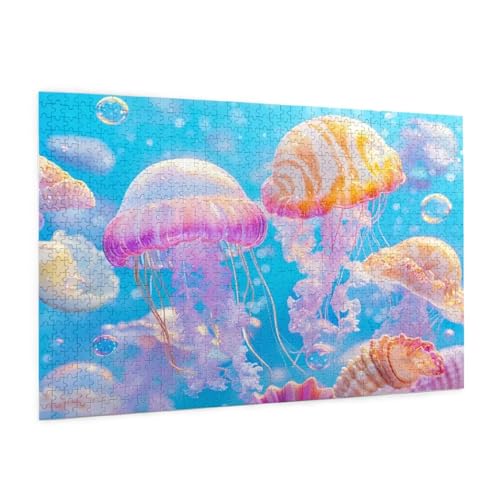 Tier Puzzle 300 Teile Erwachsene Puzzle Qualle Muster Design mit Geschenkbox-Verpackung als Geschenk für Frauen, Anspruchsvolle Familienaktivität für Erwachsene Anfänger, Zimmer Deko 40 x 28 cm -204y Tier Puzzle 300 Teile Erwachsene Puzzle Qualle Muster Design mit Geschenkbox-Verpackung als Geschenk für Frauen, Anspruchsvolle Familienaktivität für Erwachsene Anfänger, Zimmer Deko 40 x 28 cm -204y von Zyupwjyy