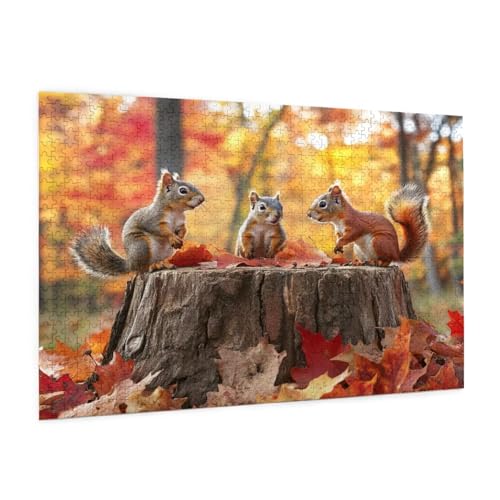 Tier Puzzle 300 Teile Erwachsene Puzzle Wald Muster Design mit Geschenkbox-Verpackung als Geschenk für Frauen, Anspruchsvolle Familienaktivität für Erwachsene Anfänger, Zimmer Deko 40 x 28 cm -1312y von Zyupwjyy