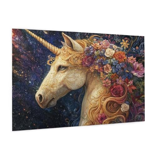 Tier Puzzle 5000 Teile Erwachsene Puzzle Einhorn Muster Design mit Geschenkbox-Verpackung als Geschenk für Frauen, Anspruchsvolle Familienaktivität für Anfänger, Zimmer Deko 105 x 156 cm -141y von Zyupwjyy